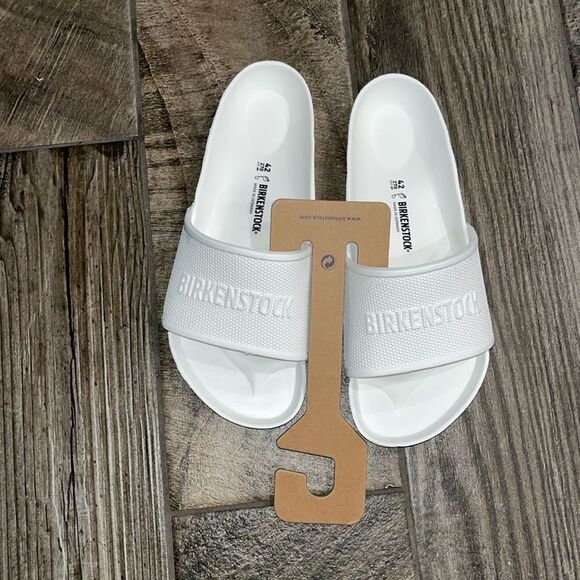 Nwt Birkenstocks unisex white slides - Picture 2 of 4
